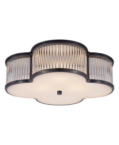Basil 17 plafond Gun Metal/klarglas