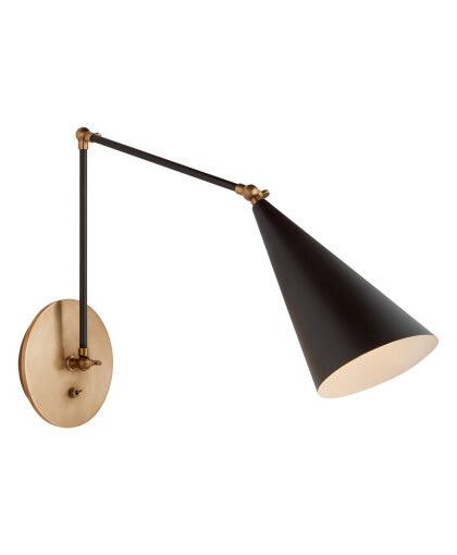 Clemente vägglampa dubbel svart