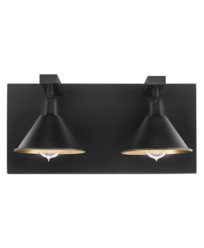 Anzio vägglampa dubbel svart