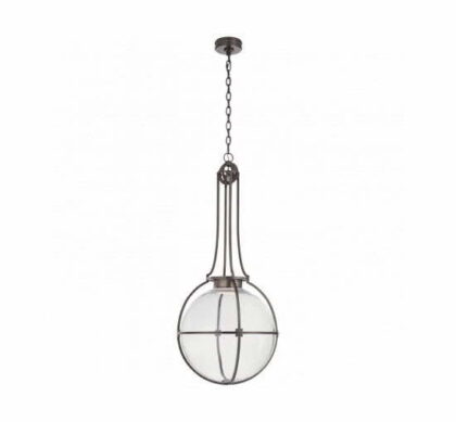 Gracie Captured Globe takpendel brons