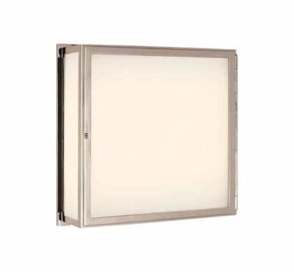 Mercer vägglampa kvadrat nickel