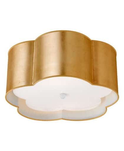 Bryce plafond guld/vit M