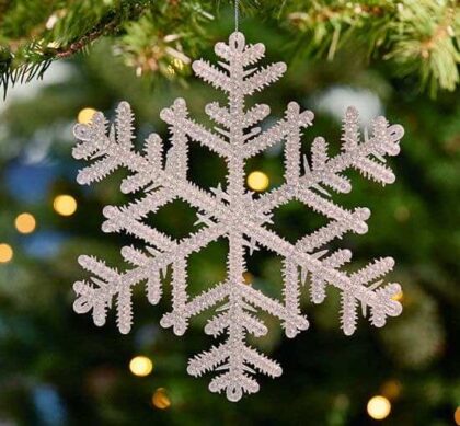 Ainslie snöflinga julgransdekoration silver