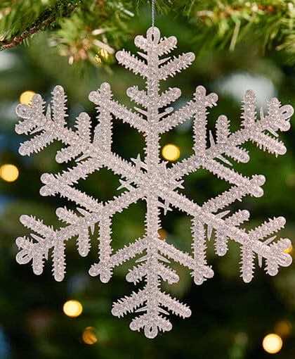 Ainslie snöflinga julgransdekoration silver