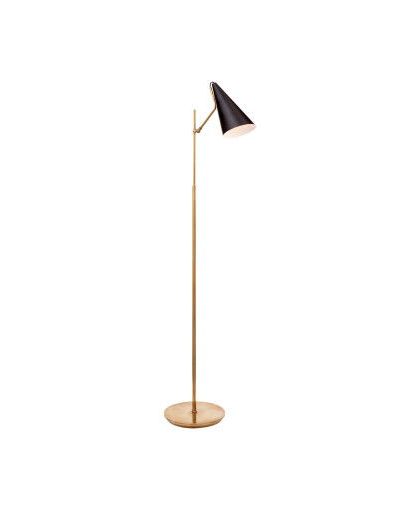 Clemente golvlampa antik mässing/svart