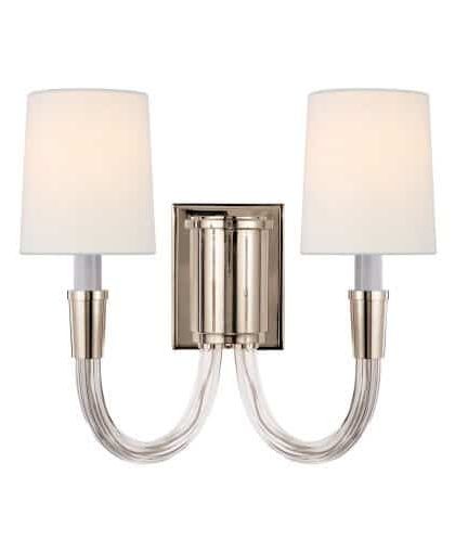 Vivian vägglampa dubbel nickel