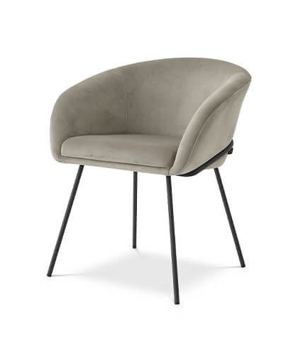 Campus matstol savona greige velvet