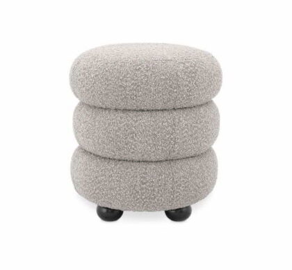 Tulum pall bouclé grey