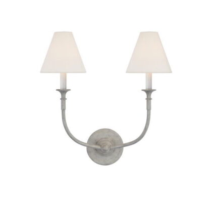 Piaf vägglampa dubbel grå