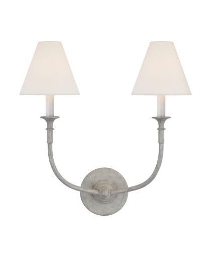 Piaf vägglampa dubbel grå
