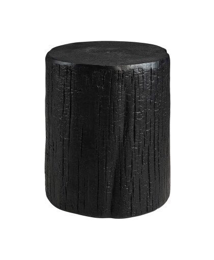Timber sidobord / pall metal black