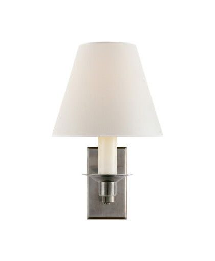 Evans Library vägglampa antik nickel