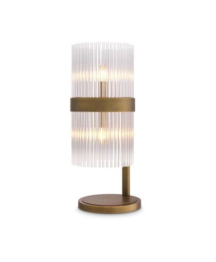 Carnero bordslampa antik mässing