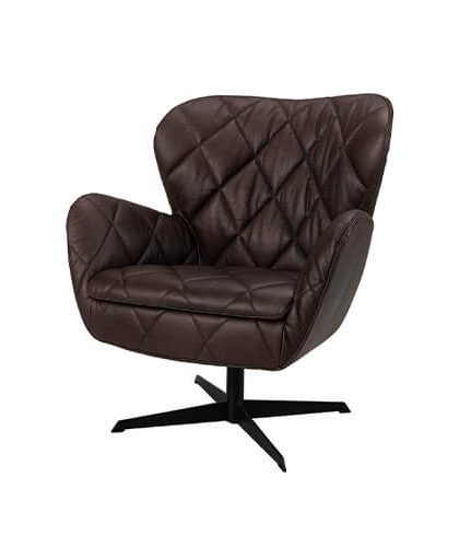 Jade swivel fåtölj espresso läder