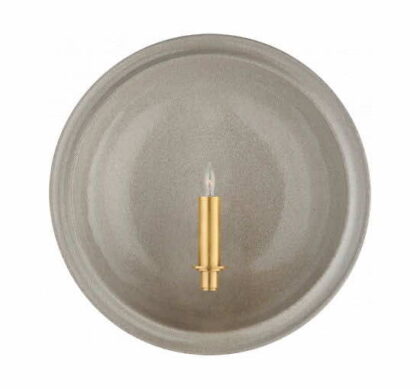 Leeds Round vägglampa grå