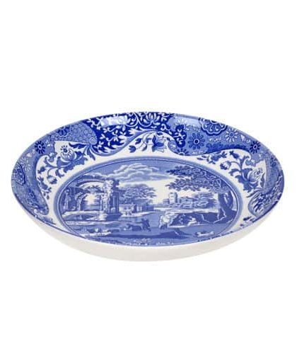 Blue Italian djup tallrik blå/vit