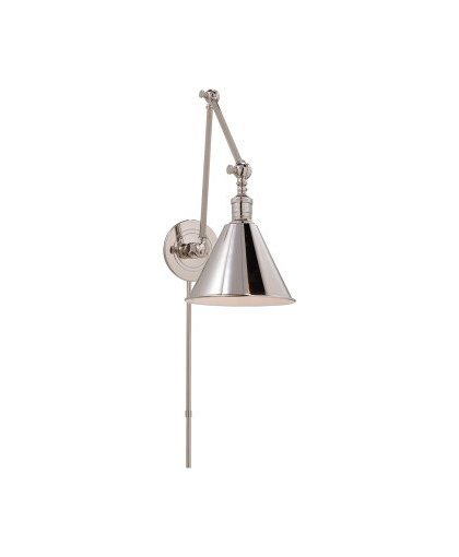 Double Boston vägglampa nickel