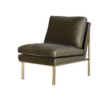 April loungefåtölj olive/mässing