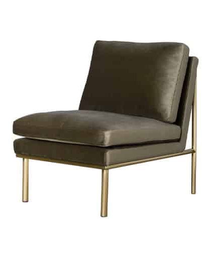 April loungefåtölj olive/mässing
