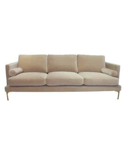Bonham soffa 3-sits ivory/mässing