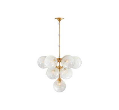 Cristol takpendel antik mässing