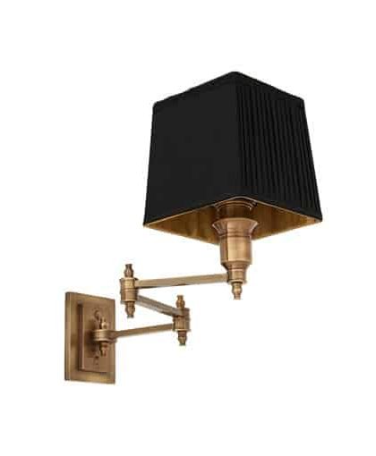 Lexington vägglampa swing mässing svart