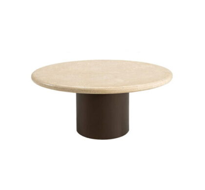 Calais soffbord travertine/mörkbrun