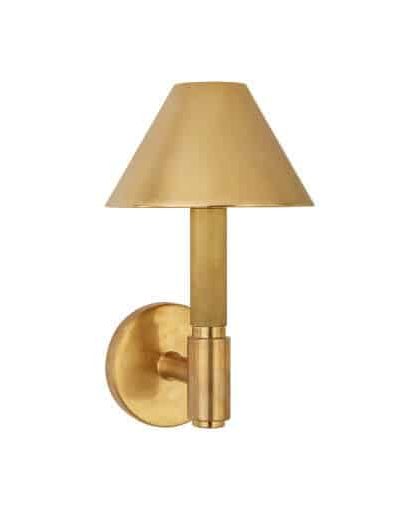 Barrett Knurled vägglampa skärm mässing S