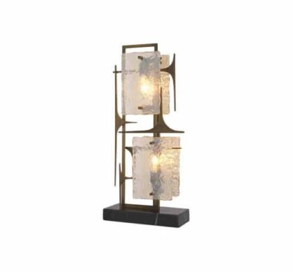 Zeno bordslampa antik mässing