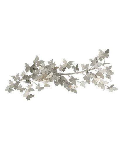Farfalle vägglampa Burnished Silver Leaf