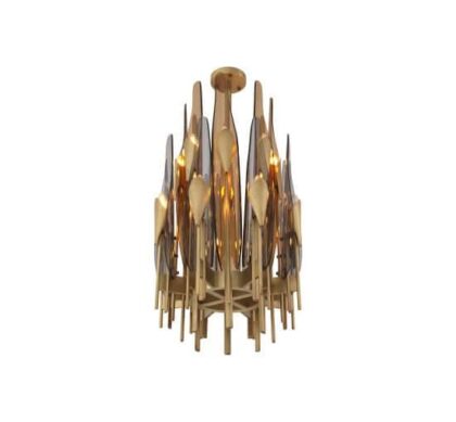 Sky takkrona antik mässing