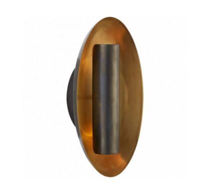 Aura vägglampa oval brons