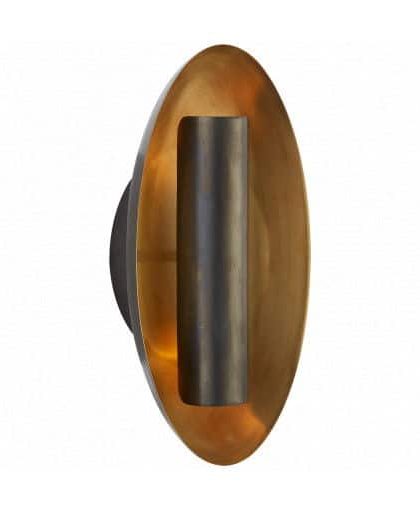 Aura vägglampa oval brons