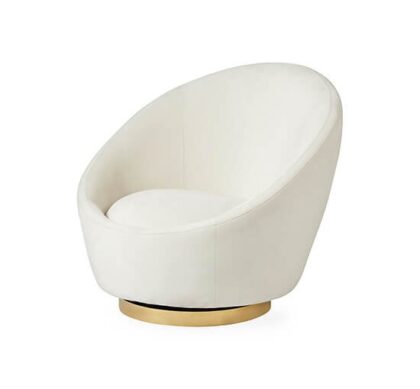 Ether snurrfåtölj vit