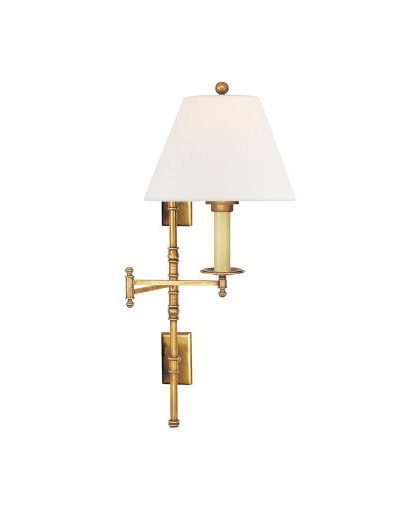 Dorchester vägglampa mässing/linne