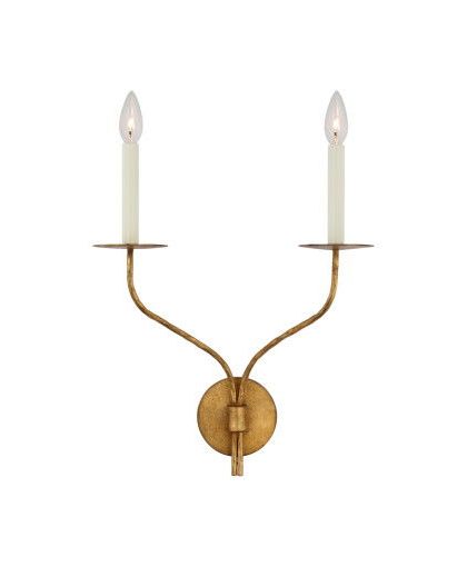 Belfair vägglampa dubbel Gilded Iron