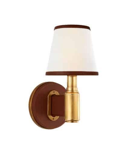 Riley vägglampa mässing/brun