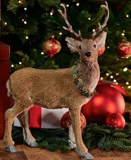 Dasher ren juldekoration brun