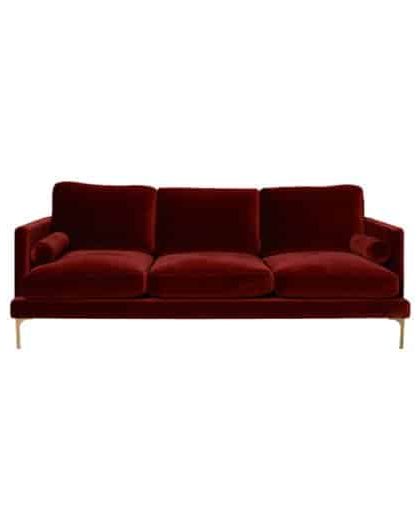 Bonham soffa 3-sits sangria/mässing
