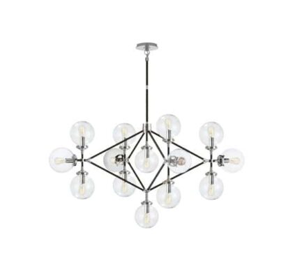 Bistro Four Arm takkrona nickel/svart