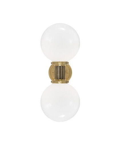 McCarren vägglampa dubbel mässing