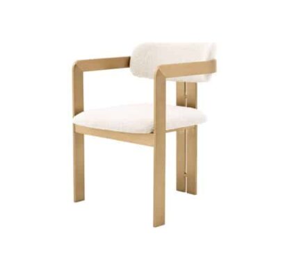 Donato matstol bouclé cream