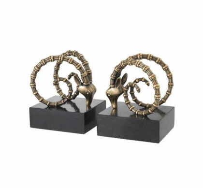 Ibex bokstöd mässing 2-set