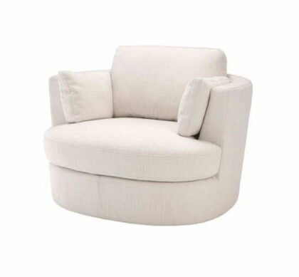 Clarissa snurrfåtölj vit