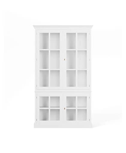 Seethrough vitrinskåp classic white
