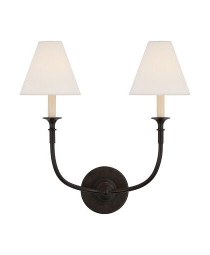 Piaf vägglampa dubbel svart