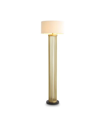Condo golvlampa antik mässing/vit