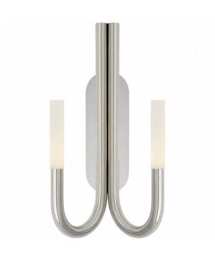 Rousseau vägglampa dubbel nickel