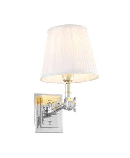 Wentworth vägglampa nickel/vit