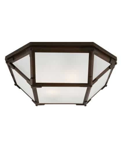 Morris plafond antik zink/frostat glas